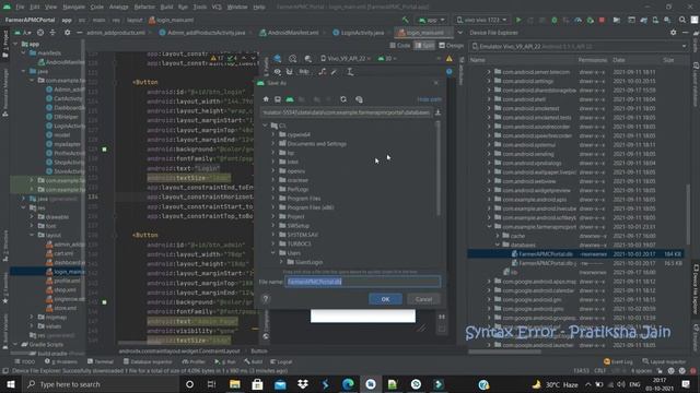 Farmer APMC Portal app using Android Studio | SQLite | Pratiksha Jain смотреть онлайн