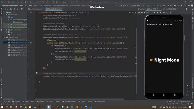 Light and Night theme mode switch in android. Super easy смотреть онлайн