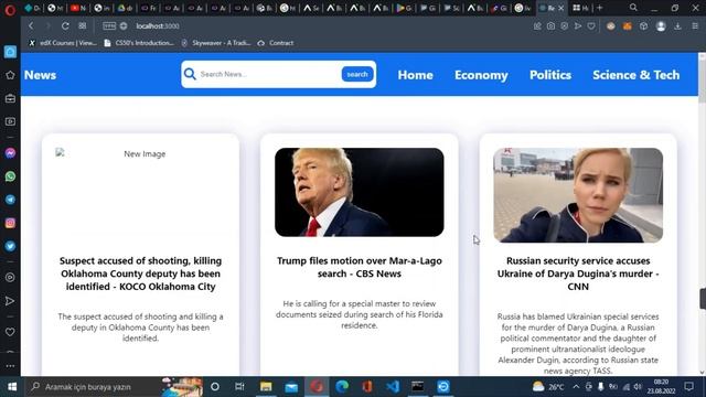 News App with React and React News API смотреть онлайн