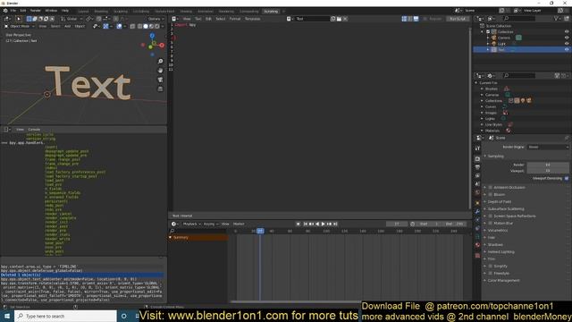 how to animate text counting randomly using blender and python tutorial смотреть онлайн