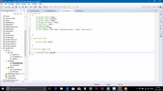JavaFX CSS Tutorial #6 ComboBox Css смотреть онлайн