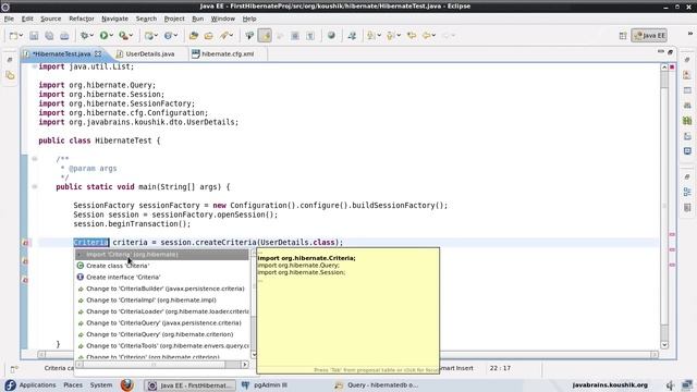Hibernate Tutorial 29 - Introduction to Criteria API : By Koushik Java Brain смотреть онлайн