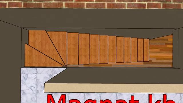 Эскиз лестницы, открытий каркас, зигзаг. смотреть онлайн