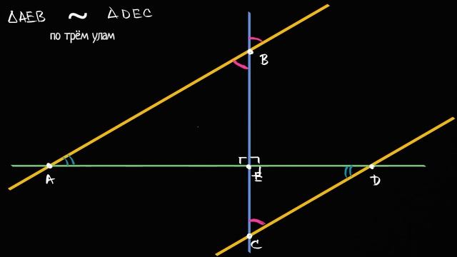 Доказательство.Параллельные прямые имеют одинаковый угловой коэффициент(видео 67)| Подобие.Геометри смотреть онлайн