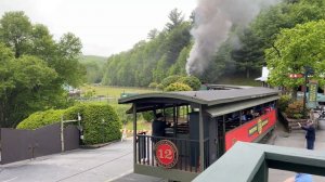 Baldwin Steam Locomotive #190 «Yukon Queen» Leaves Town at Tweetsie Railroad Memorial Day 2023