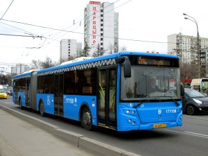 Поездка на автобусе Лиаз 6213.65 №171158 Маршрут Э2 м. Домодедовская - Ул. Борисовские Пруды дом 1