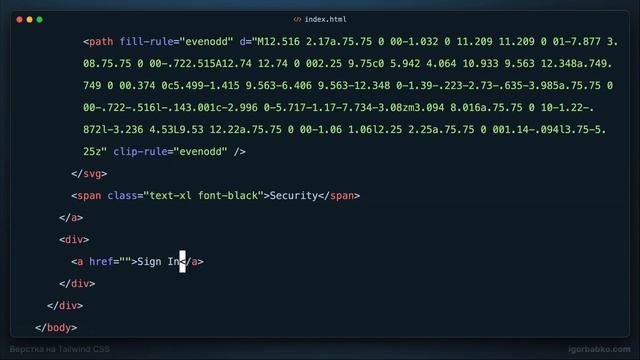 HTML Верстка на Tailwind CSS #2 - Шапка страницы регистрации смотреть онлайн