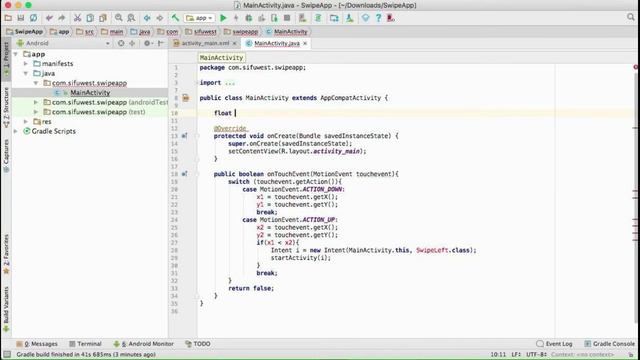Swipe Between Activities Android Studio смотреть онлайн