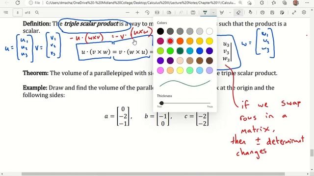 Calculus III Triple Scalar Product смотреть онлайн
