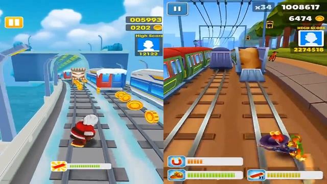 Subway Surfers MANNY vs Subway SANTA Xmas Surf Gameplay HD смотреть онлайн