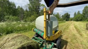 Заготовка сенажа 2020.1 сезон.обмотка рулонов в стрейч-пленку TRIOVRAP