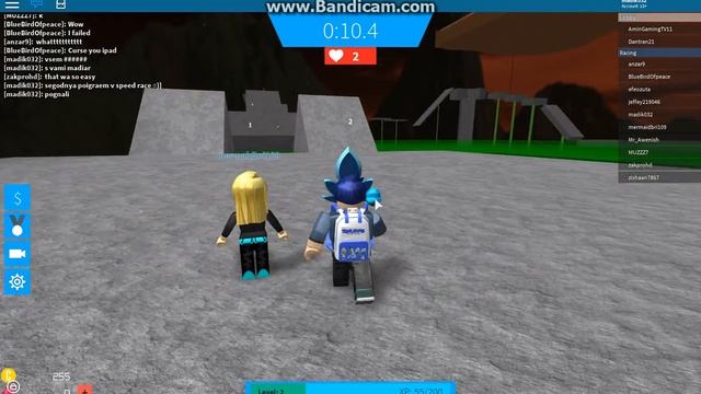 Играем в режим Speed race (Roblox)=) смотреть онлайн