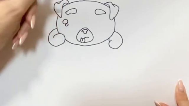Как нарисовать собаку Мопс? смотреть онлайн