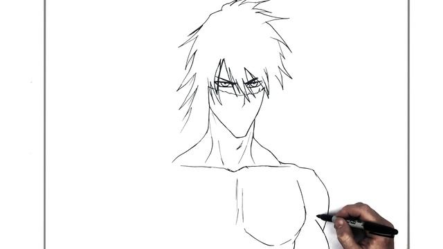 How To Draw Ichigo(Final Getsuga Tenshou) | Step By Step | Bleach смотреть онлайн
