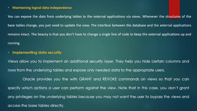 Views and Synonyms in Oracle смотреть онлайн