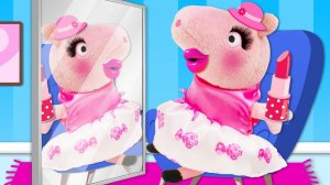 Пеппа модница! Игры для девочек в салон красоты. Видео про игрушки Свинка Пеппа на русском языке