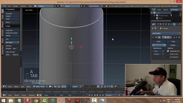 Blender: Modeling an ID Card and Bullets (Part 1) смотреть онлайн