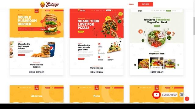 Gloreya - Fast Food WordPress Theme смотреть онлайн