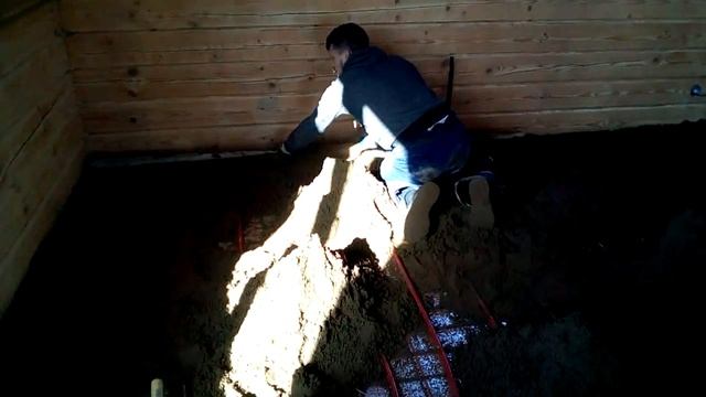 Установка маяков на стяжке