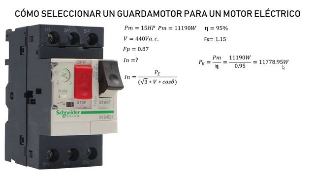 COMO SELECCIONAR UN GUARDAMOTOR PARA UN MOTOR ELECTRICO