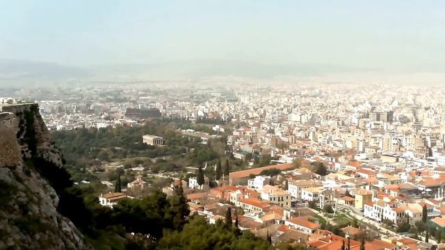 Акрополь, панорамный вид на Афины.....View of Athens from the heights of the Acropolis смотреть онлайн
