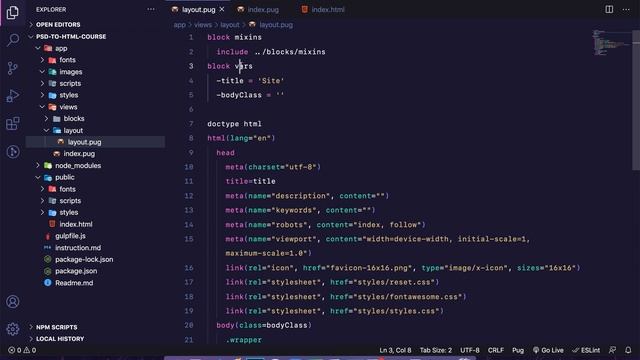 [Khoá học cắt PSD] Bài 5: Tìm hiểu cấu trúc layout của PUG смотреть онлайн