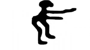 Нарисованный Чёрный Человечек Танцует