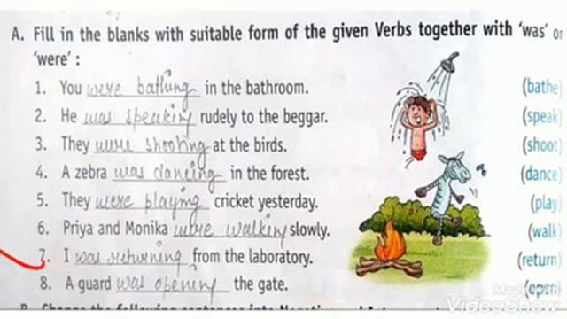 English Grammar I Class 3rd I Chapter 21.3 I Past Continuous Tense I Exercises I смотреть онлайн
