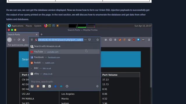 Use a Union injection to get the result of 'user()' смотреть онлайн