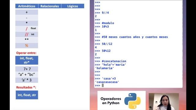 Operadores en Python смотреть онлайн