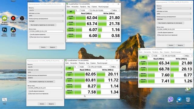 Скорость флешки ssd hdd sd карты при форматировании разными размерами кластера смотреть онлайн