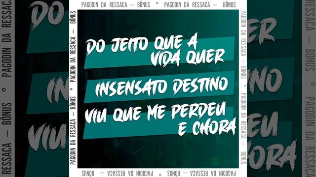 Do Jeito Que a Vida Quer / Insensato Destino / Viu Que Me Perdeu e Chora смотреть онлайн