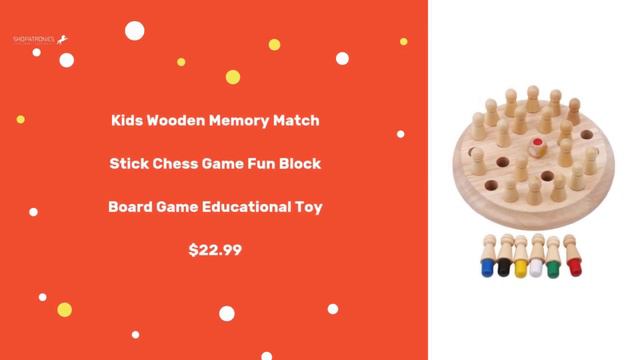 Kids Wooden Memory Match Stick Chess Game Fun Block Board Game Educational смотреть онлайн