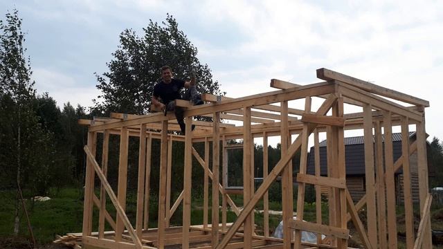 Утепленная бытовка 6х3 своими руками | Каркасный мини дом смотреть онлайн