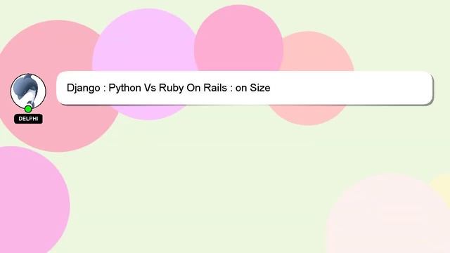 Django : Python Vs Ruby On Rails : on Size смотреть онлайн