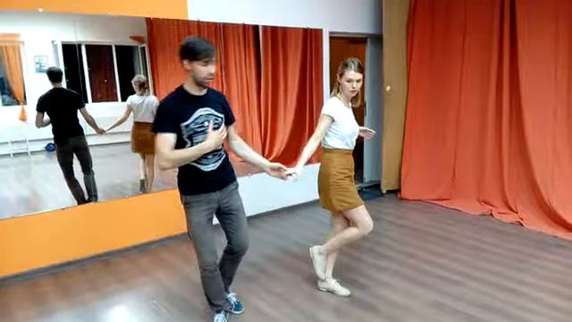 LINDY HOP Intermediate. Aksenov Sergey & Sidorova Olga 2016.05.11 (вариация чарльстона с прыжками) смотреть онлайн