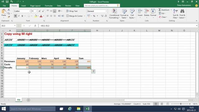 Excel 2016 from Scratch - Copy cell content by filling смотреть онлайн