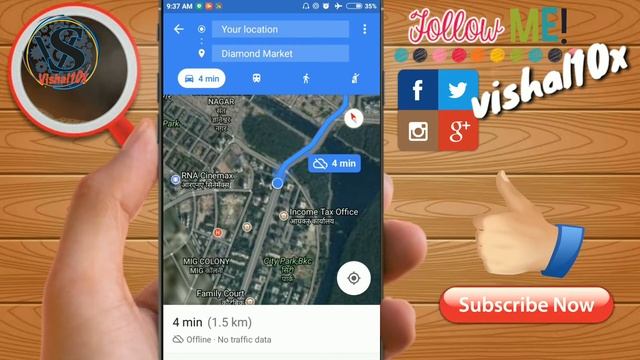 how to use Google map navigation without internet connection | vishal sharma смотреть онлайн