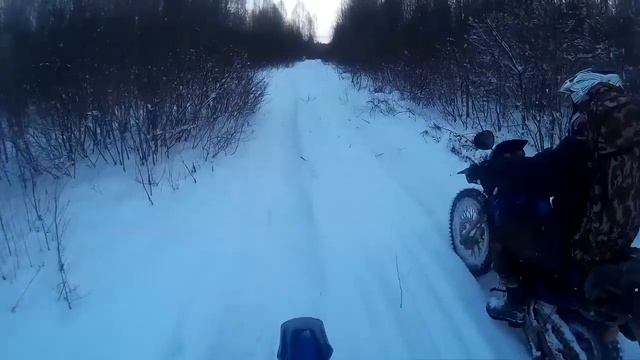 пробуем прокатиться на эндуро в мороз Lifan Lf200 Gy-5