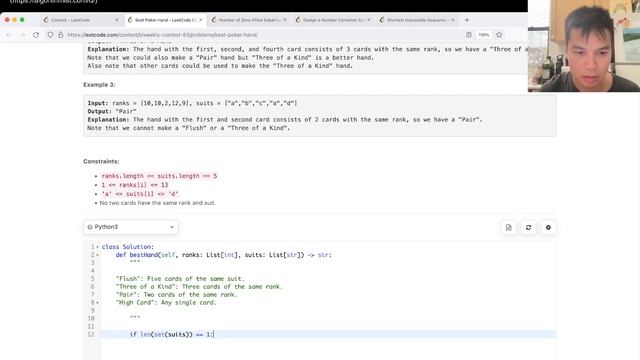 2347. Best Poker Hand (Leetcode Easy) смотреть онлайн