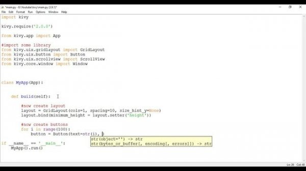 Kivy ScrollView | Kivy Tutorial For Beginner | Kivy 2.0.0