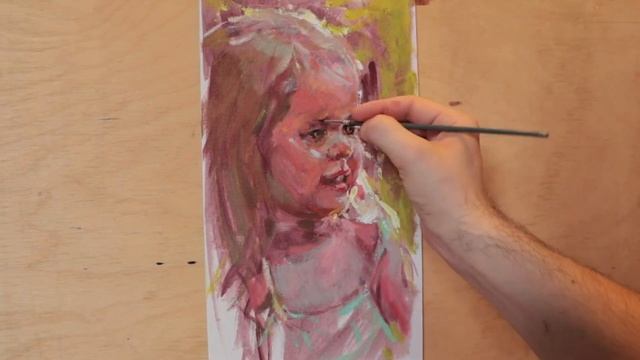 Живопись маслом, как написать портрет девочки, мастер-класс смотреть онлайн