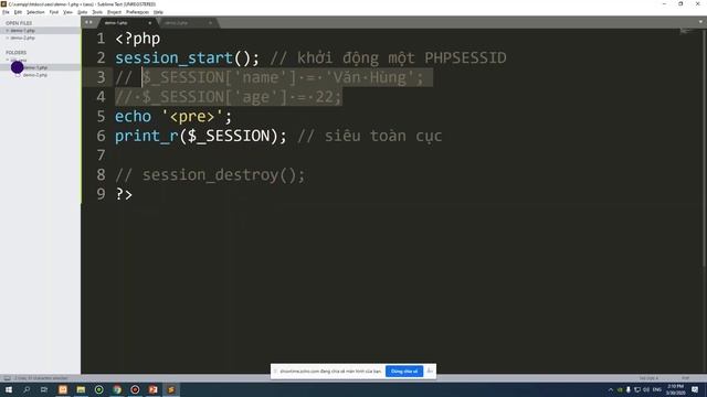 PHP cơ bản bài 14 - Giới thiệu về session смотреть онлайн