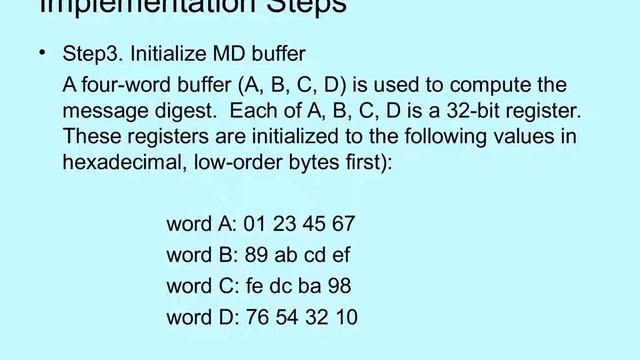 MD5 Message Digest Algorithm смотреть онлайн
