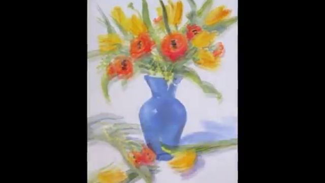 Watercolor Demonstration-Tulips And Ranunculus