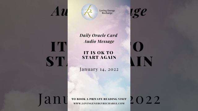 Daily Oracle Card Message "It is ok to start again." смотреть онлайн