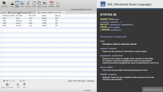 How to use the SQL INSERT Statement смотреть онлайн