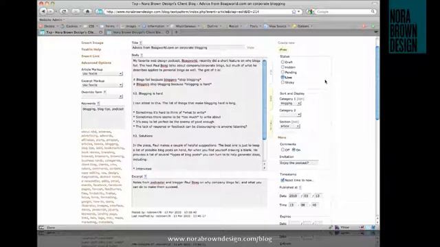 Status, timestamp, and expiration settings in Textpattern смотреть онлайн
