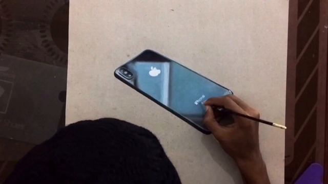 Drawing 3D iphone x | oil painting | 3D смотреть онлайн