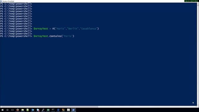 Check if element exists in array with Powershell смотреть онлайн
